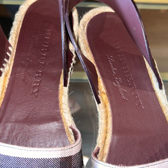 BURBERRY New Castle Abbie Flat Espadrilles 35 - Picture 9 of 9